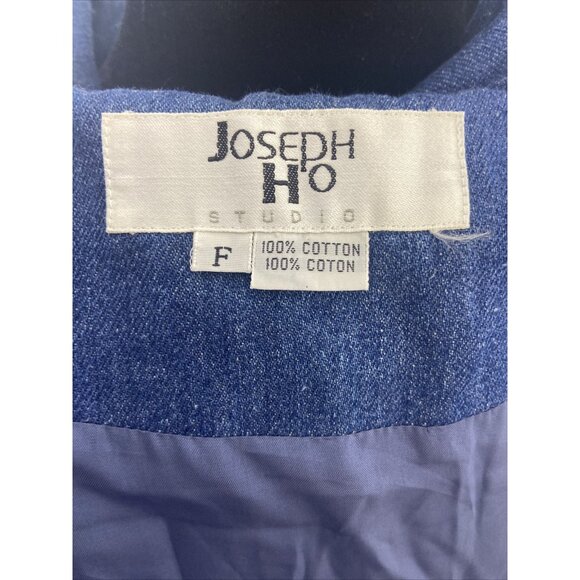 Vintage Joseph Ho Quilted Denim Mariachi Band Mexican 3D Coat Woman XL Loud 80s - Picture 9 of 10